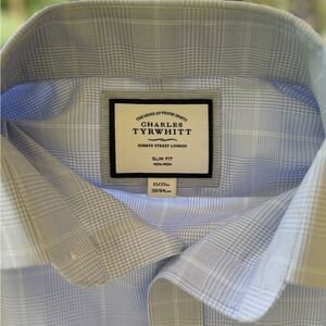 Charles Tyrwhitt Light Blue Check Dress Shirt